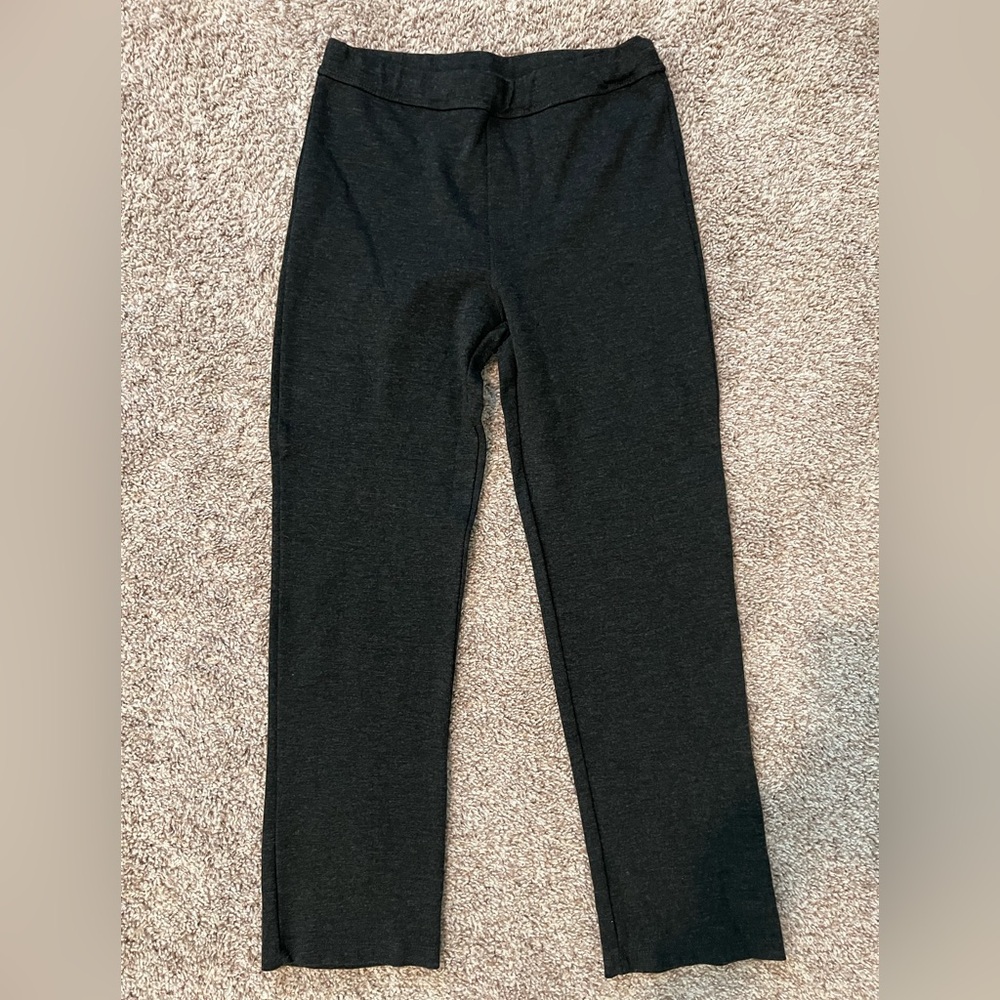 A.gain Charcoal Cropped Ponte Pants